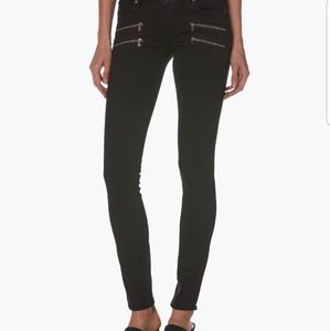 PAIGE double zipper black jeans sz 29